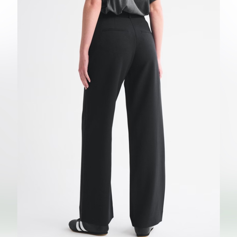 Abercrombie & Fitch Wide Leg Sloan Tailored Pant black xs - Picture 9 of 12